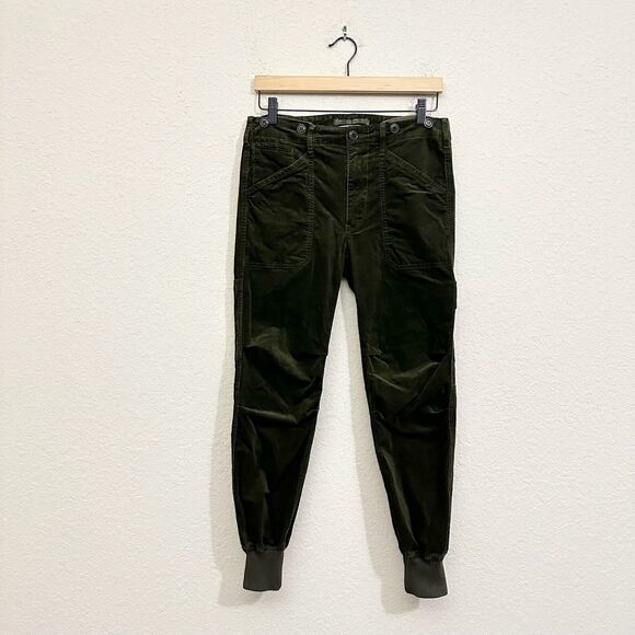 VINCE Slouchy Corduroy Military Pants Slim Fit in Olive - Picture 1 of 16